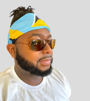 Soca N TingZ Men's and Women's Caribbean Flag Face Bandana St. Lucia