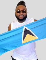 Soca N Tingz Men's and Women's Caribbean Flag Rag St. Lucia