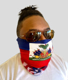 Soca N TingZ Men's and Women's Caribbean Flag Face Bandana Haiti