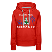 Women’s Pullover Ugly Christmas Hoodie - red