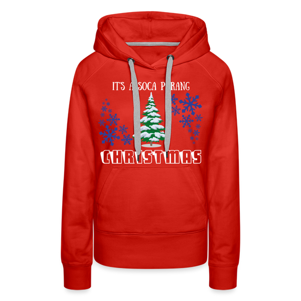 Women’s Pullover Ugly Christmas Hoodie - red