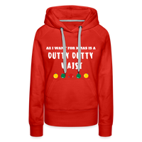 Women’s All I Want For XMAS Pullover Hoodie - red